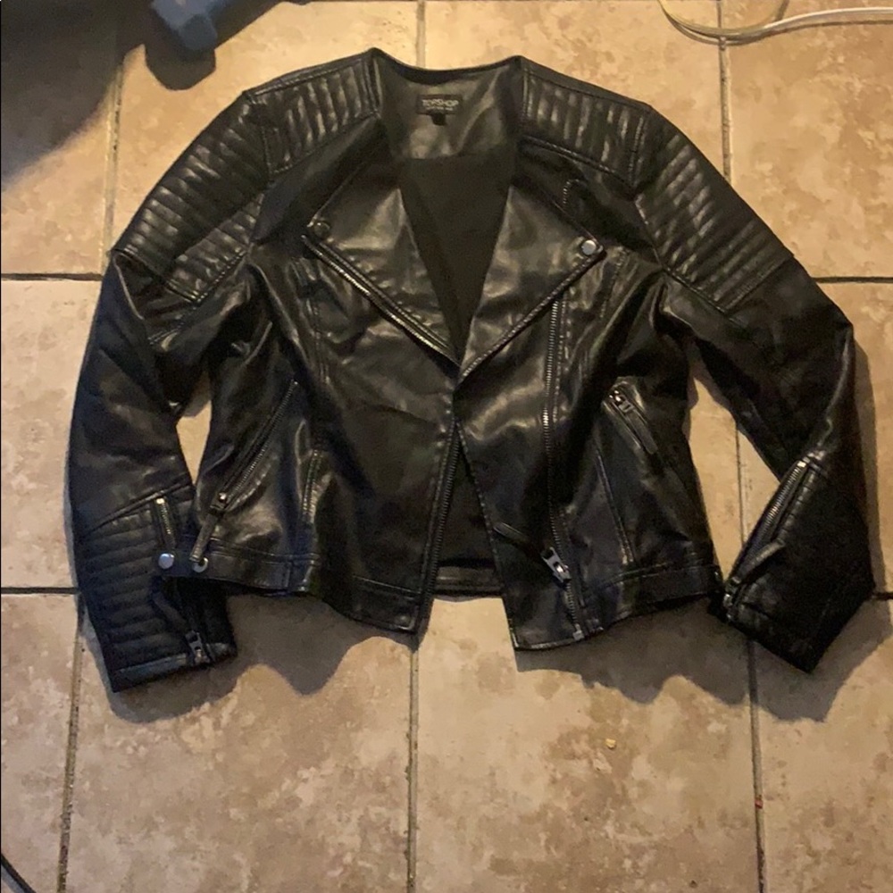 Top shop faux leather jacket